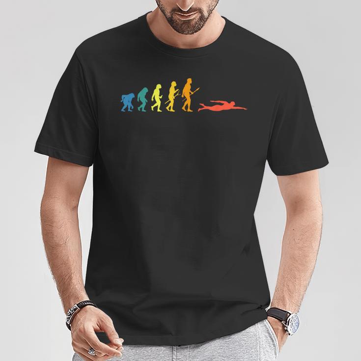 Retro Swimming Evolution For Swimmers Summer Water Lovers T-Shirt Unique Gifts