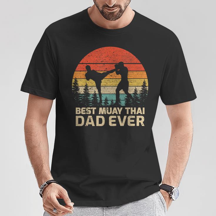 Retro Vintage Best Muay Thai Dad Ever Father's Day T-Shirt Unique Gifts