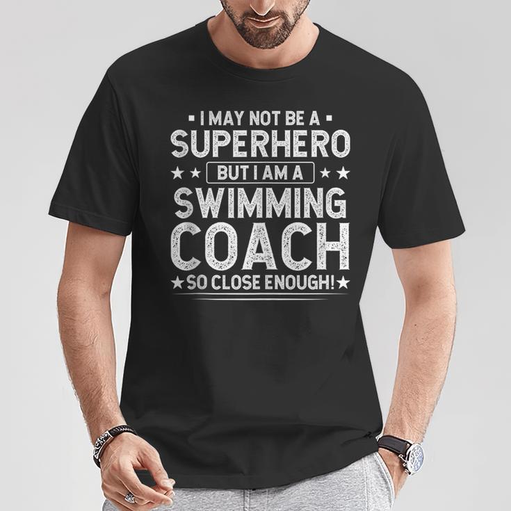 Superhero Swimming Coach Swimming Coach Humor T-Shirt Unique Gifts Superhero Swimming Coach Swimming Coach Humor T-Shirt Unique Gifts
