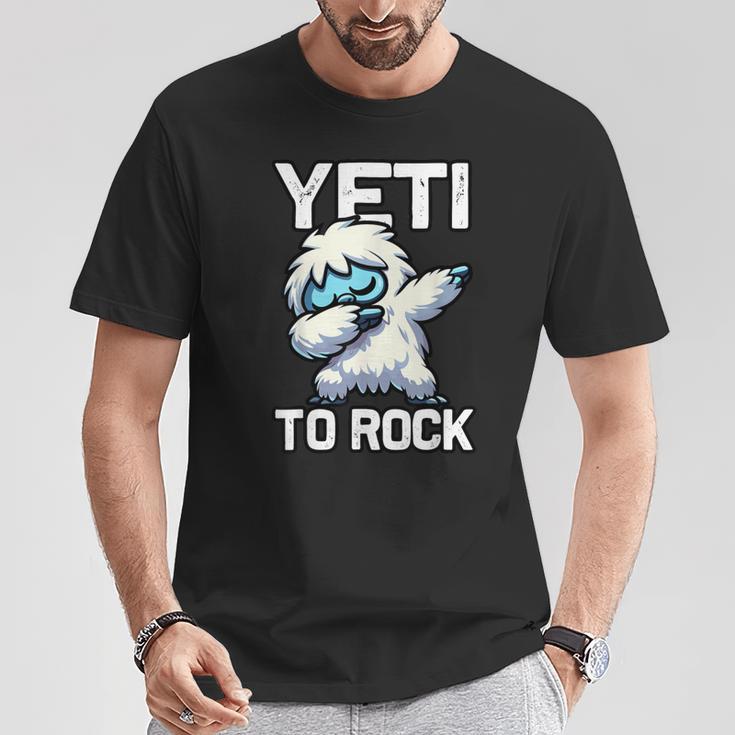 Süßer Dabbing Yeti Lustiger Yeti Zum Rocken T-Shirt Lustige Geschenke