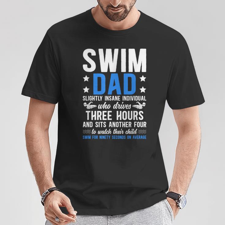 Swim Dad Definition Dad Of A Swimmer Father Swimming Dad T-Shirt Unique Gifts
