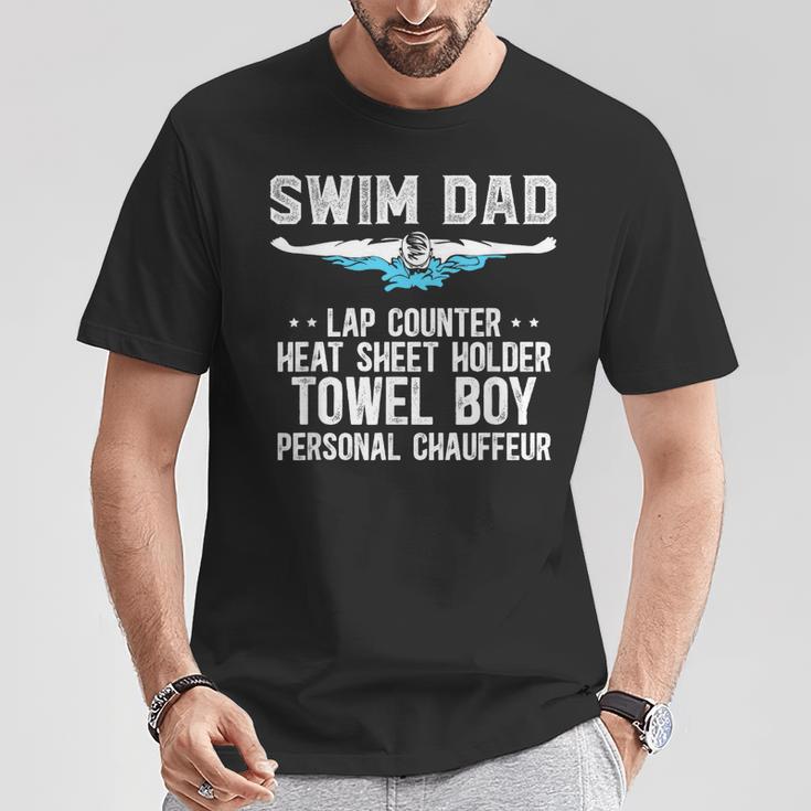 Swim Dad Definition Swimming Dad Of A Swimmer Dad T-Shirt Unique Gifts