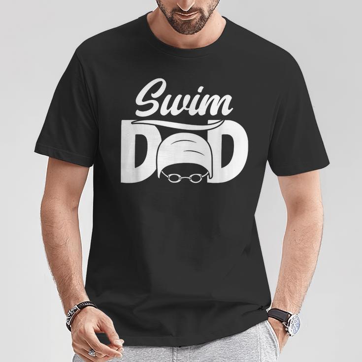 Swim Dad Proud Swimming Dad Of A Swimmer Dad Swim Father T-Shirt Unique Gifts