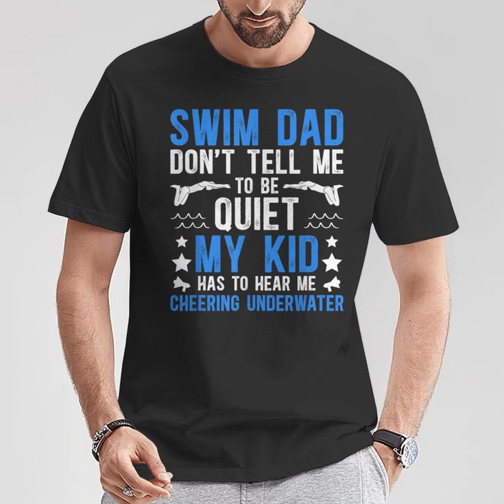 Swim Dad Swimming Dad Of A Swimmer Dad Swim Father T-Shirt Unique Gifts