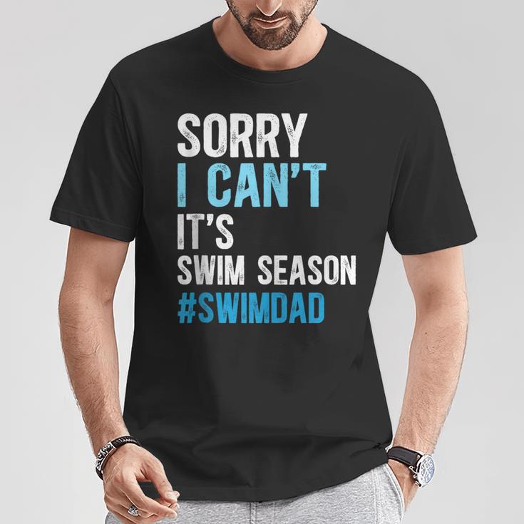 Swim Season Swim Dad Of A Swimmer Father Swimming Dad T-Shirt Unique Gifts