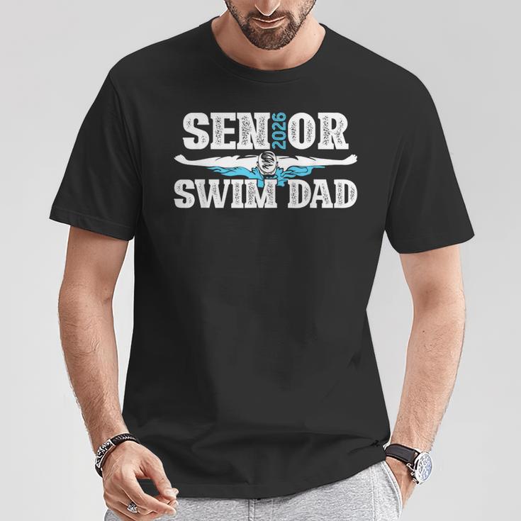 Swim Senior Dad 2026 Proud Swimming Senior Father 2026 T-Shirt Unique Gifts