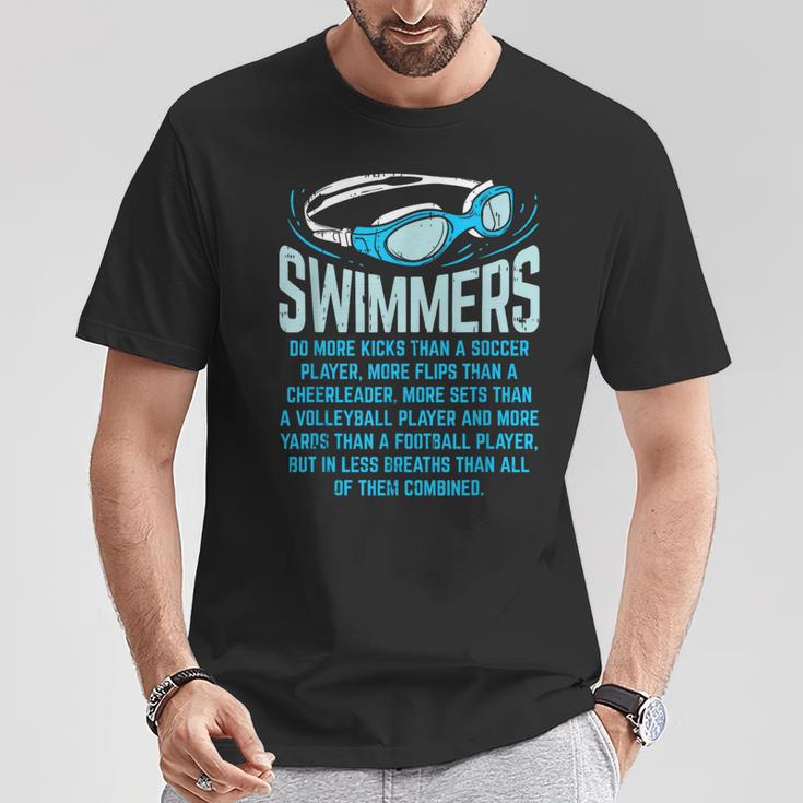 Swimmers Do More Kicks I For Swimming Lovers T-Shirt Unique Gifts