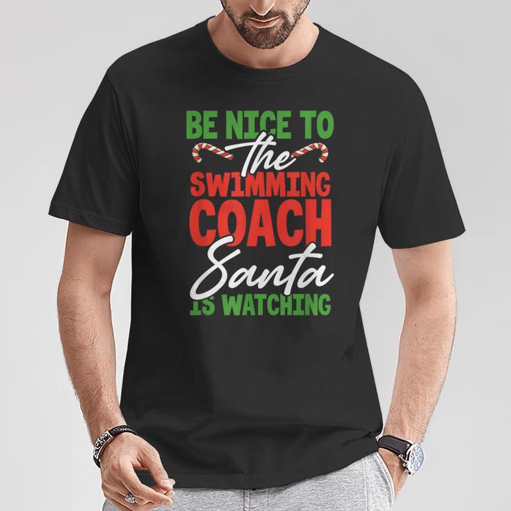 Swimming Coach Christmas Xmas Swimming Santa T-Shirt Unique Gifts Swimming Coach Christmas Xmas Swimming Santa T-Shirt Unique Gifts