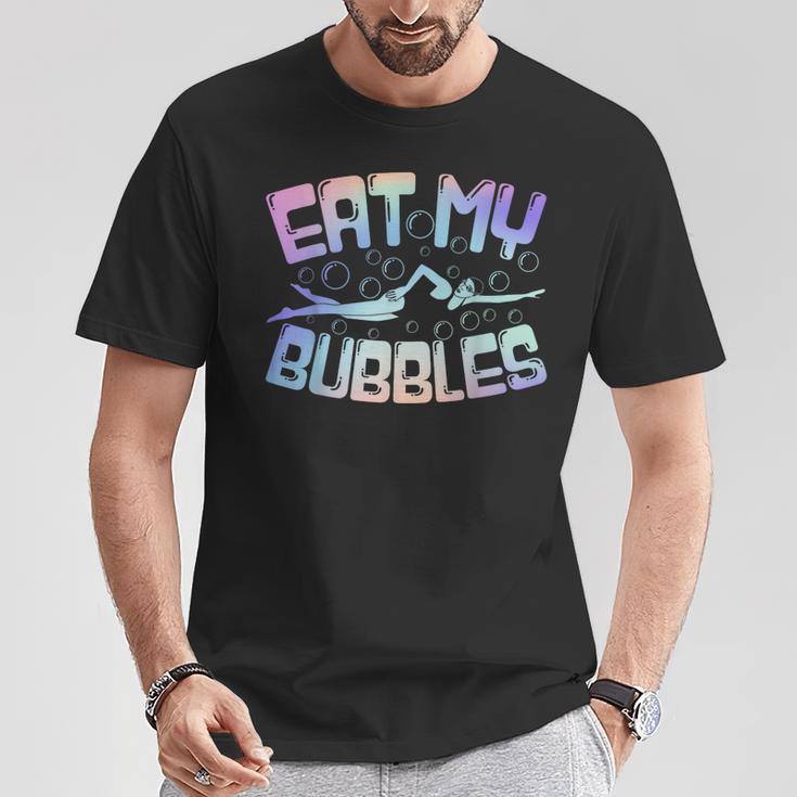 Swimming Eat My Bubbles Swim Watercolour T-Shirt Unique Gifts Swimming Eat My Bubbles Swim Watercolour T-Shirt Unique Gifts