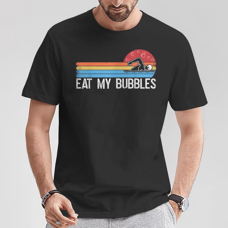 Swimming Swimmer Eat My Bubbles Swim Retro T-Shirt Unique Gifts Swimming Swimmer Eat My Bubbles Swim Retro T-Shirt Unique Gifts
