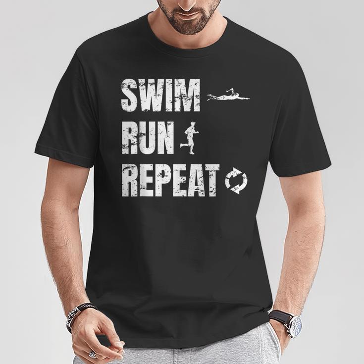 Swimrun Endurance Sports Swimming Running Swim Run T-Shirt Unique Gifts