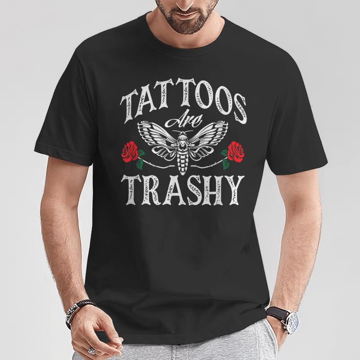 Tattoosind Trashig Lustiger Tattoo-Liebhaber Tintenkünstler Humor T-Shirt Lustige Geschenke