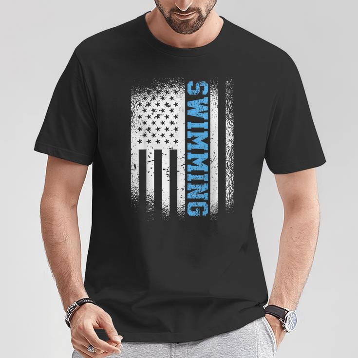 USA Flag Swimming Swim American Swimmer T-Shirt Unique Gifts USA Flag Swimming Swim American Swimmer T-Shirt Unique Gifts