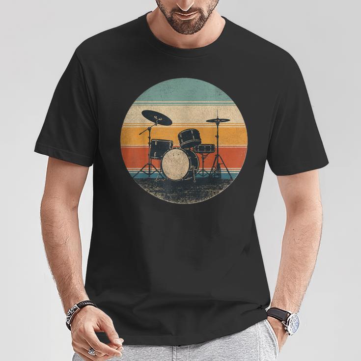 Vintage Drum Kit Silhouette Retro Music T-Shirt Unique Gifts Vintage Drum Kit Silhouette Retro Music T-Shirt Unique Gifts