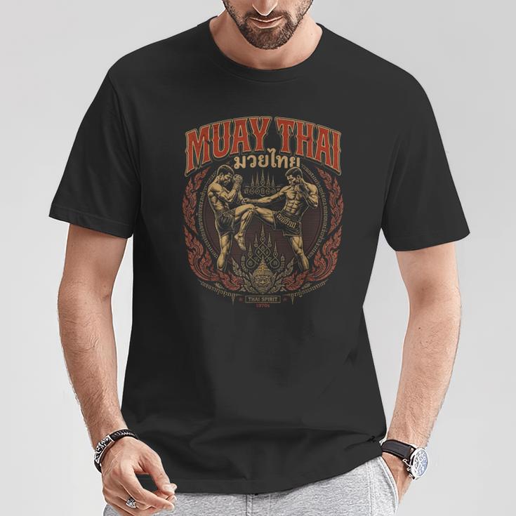 Vintage Muay Thai Bangkok Thailand Thai Boxing Art T-Shirt Unique Gifts