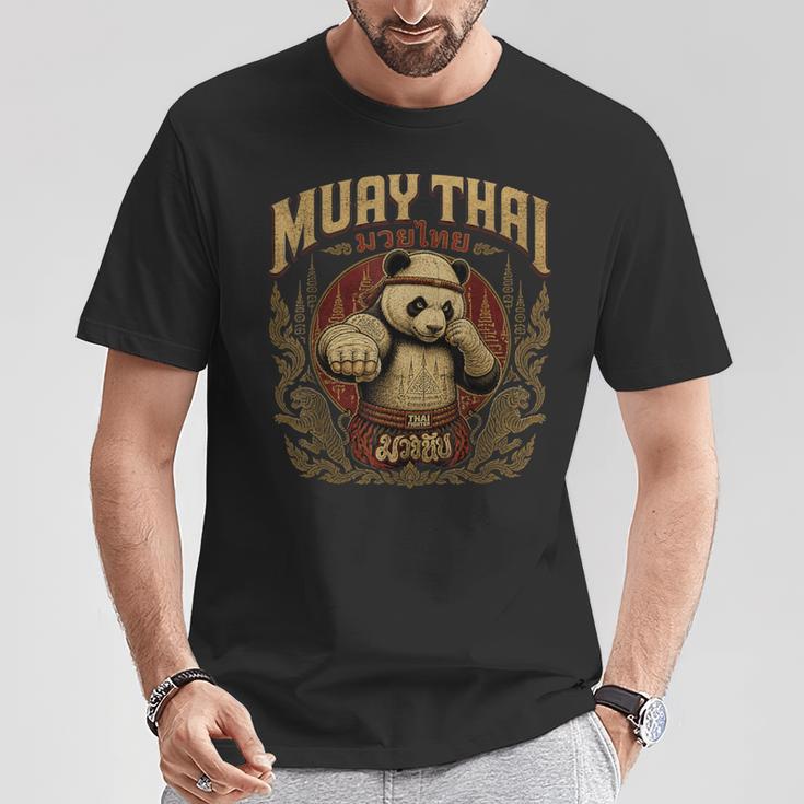 Vintage Muay Thai Gym Thai Boxing Training Fighter Panda T-Shirt Unique Gifts Vintage Muay Thai Gym Thai Boxing Training Fighter Panda T-Shirt Unique Gifts