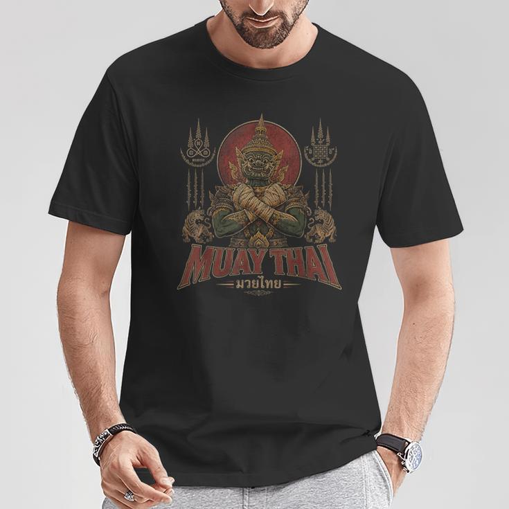 Vintage Muay Thai Respect Thai Boxing Fighter Thai Giant T-Shirt Unique Gifts