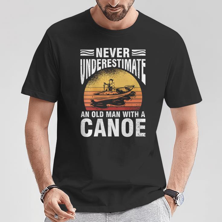 Women's Canoe Old Man T-Shirt Unique Gifts