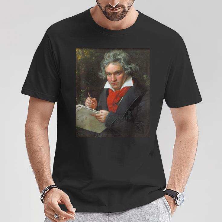 ベートーベン 肖像画【作曲家】ルートヴィヒ・ヴァン・ベートーヴェン Beethoven クラシック 音楽家 Tシャツ 面白い贈り物