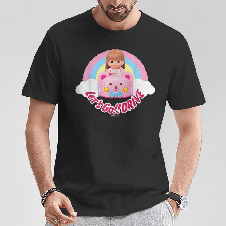 メルちゃん くまさんカーでlet's Go Drive 〜Under The Rainbow〜【片面プリント】 Tシャツ 面白い贈り物
