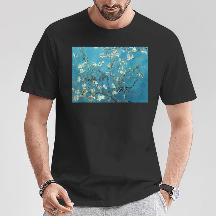 ヴィンセント・ファン・ゴッホ作「アーモンドの花の枝」1890 Tシャツ 面白い贈り物