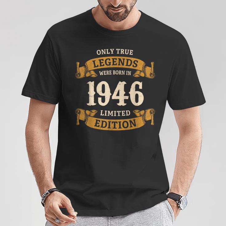 ヴィンテージ 1946 ギフト 男性 女性 長寿祝い 1946年生まれ ユニークな誕生日プレゼント Tシャツ 面白い贈り物