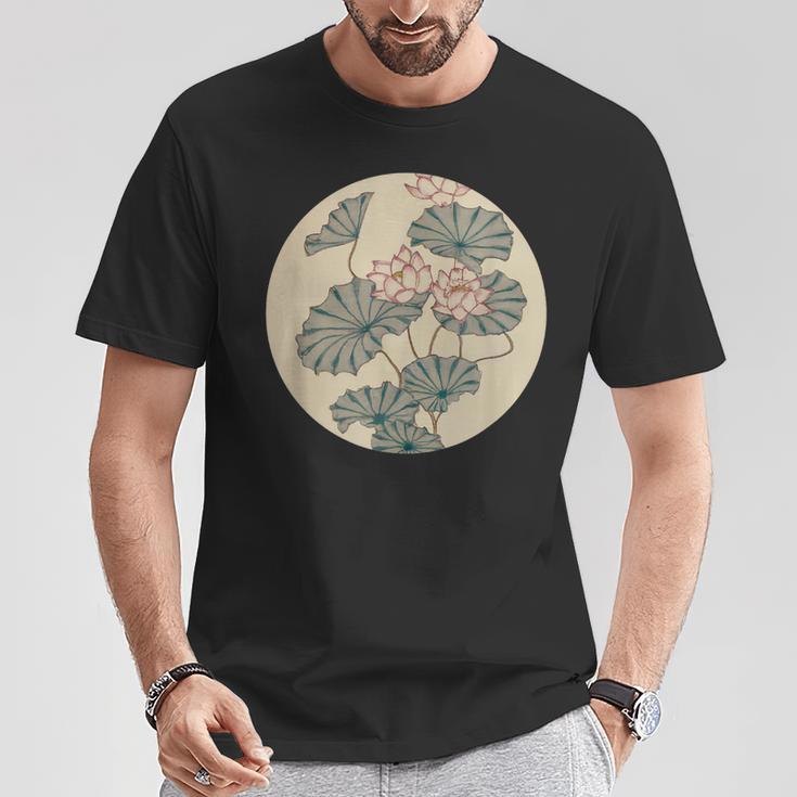 蓮の花 浮世絵 日本風アート Tシャツ 面白い贈り物