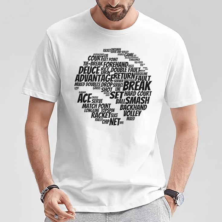 Balle De Tennis Termes De Tennis Joueurs De Tennis Drôle T-Shirt Cadeaux drôles