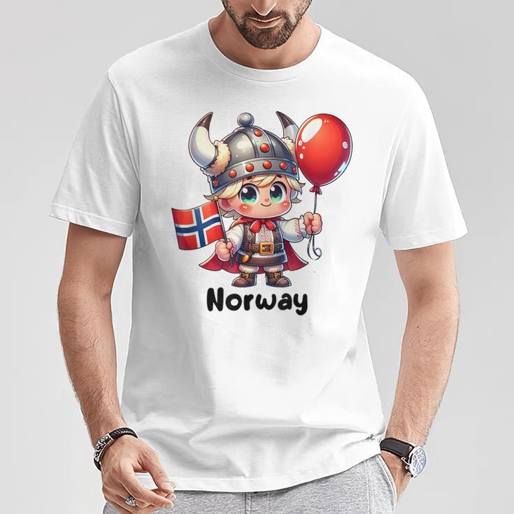 Bandera De Noruega Para Niños De Noruega Bandera Noruega Para Niñas Camiseta unisex Regalos divertidos