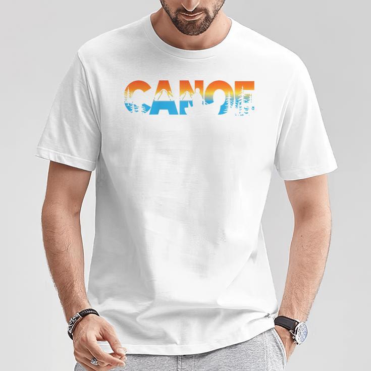 Canoe Canoeing Retro Canoe Raglan Baseball Tee T-Shirt Unique Gifts