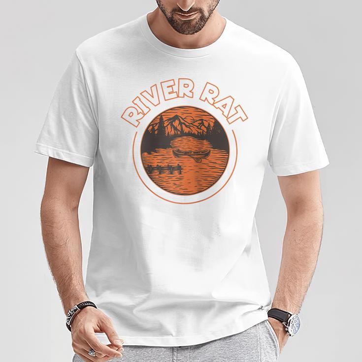 Canoe Canoeing Retro River Rat Raglan Baseball Tee T-Shirt Unique Gifts