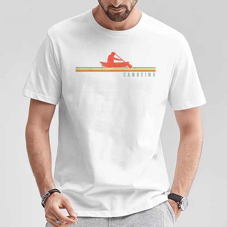Canoe Canoeing Retro Vintage Canoeing T-Shirt Unique Gifts
