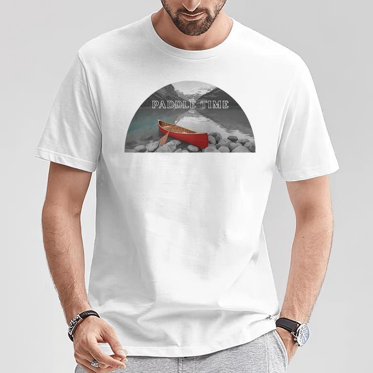 Canoe Lover Time To Paddle Raglan Baseball Tee T-Shirt Unique Gifts