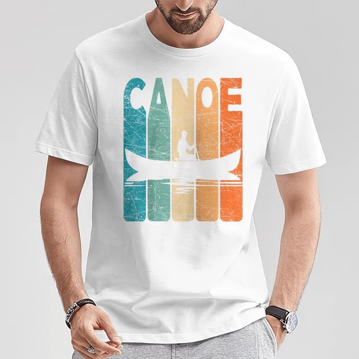 Canoe Vintage Canoeing Retro Canoe Paddling Raglan Baseball Tee T-Shirt Unique Gifts