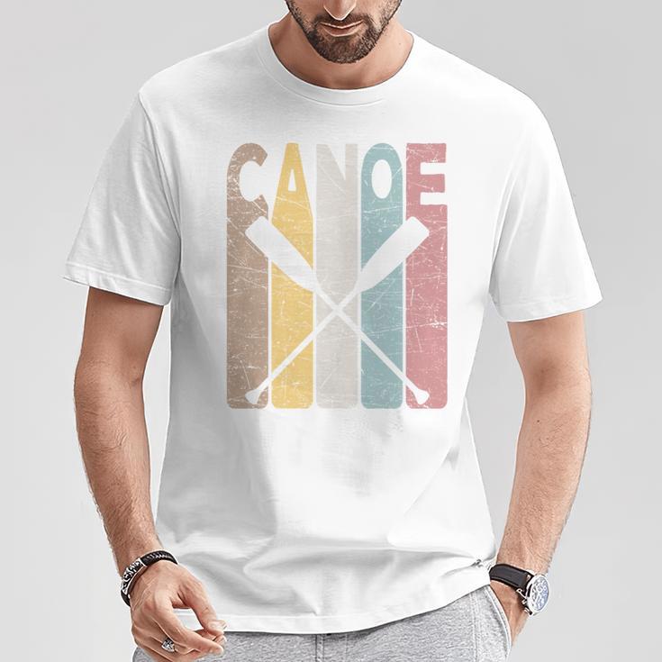 Canoe Vintage Canoeing Retro Canoe Paddling T-Shirt Unique Gifts