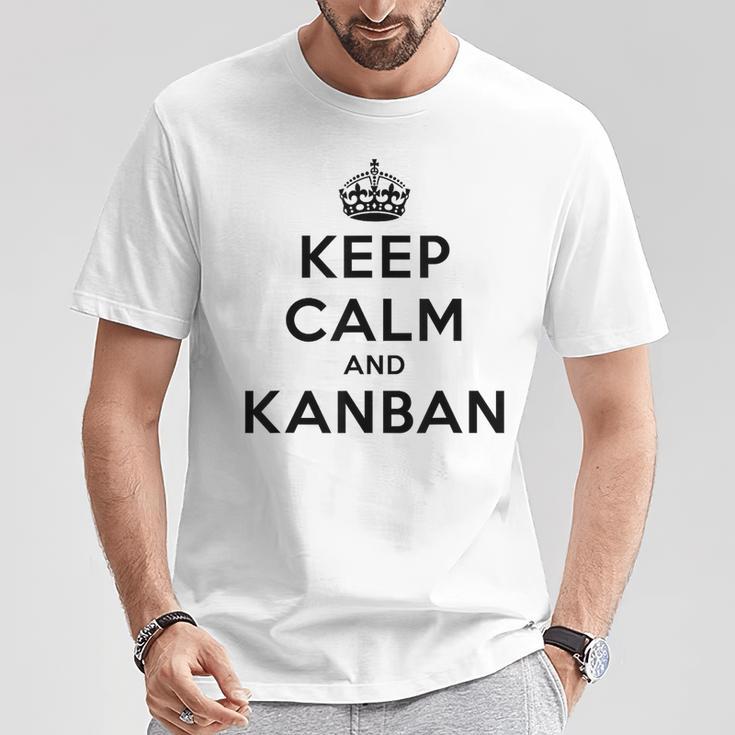 Chef De Projet De La Méthodologie Keep Calm Et Kanban Agile T-Shirt Cadeaux drôles