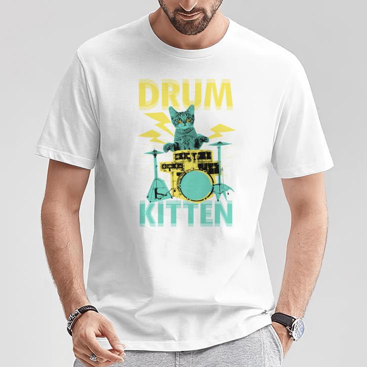 Cute Drummer Cat Drum Kitten T-Shirt Unique Gifts Cute Drummer Cat Drum Kitten T-Shirt Unique Gifts
