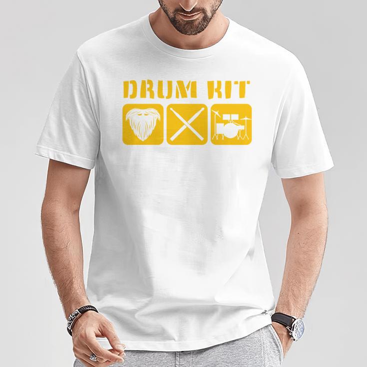 Drum Kit Band Drumming Drumsticks Musical Drums T-Shirt Unique Gifts