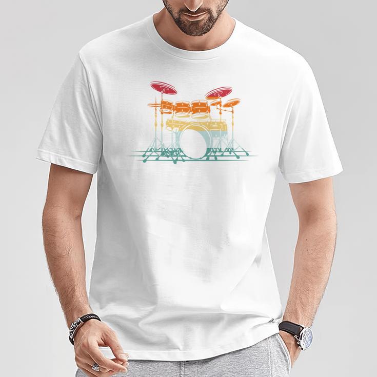 Drum Kit Musical Retro Instrument Musician T-Shirt Unique Gifts Drum Kit Musical Retro Instrument Musician T-Shirt Unique Gifts