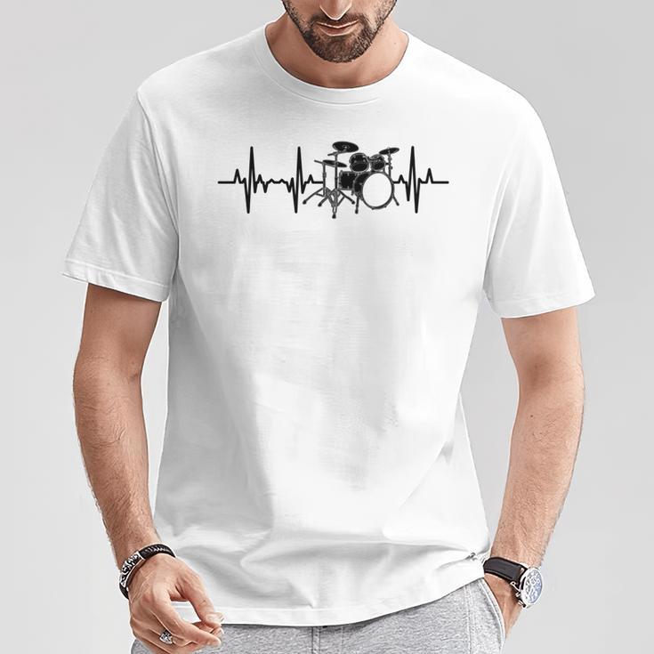 Drum Kit Pulse Line Rock Artist Drum Set T-Shirt Unique Gifts Drum Kit Pulse Line Rock Artist Drum Set T-Shirt Unique Gifts