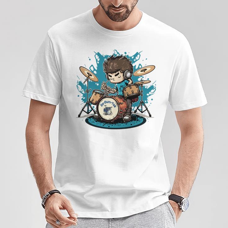 Drum Set Drumming Drummers Drum Kits Music T-Shirt Unique Gifts