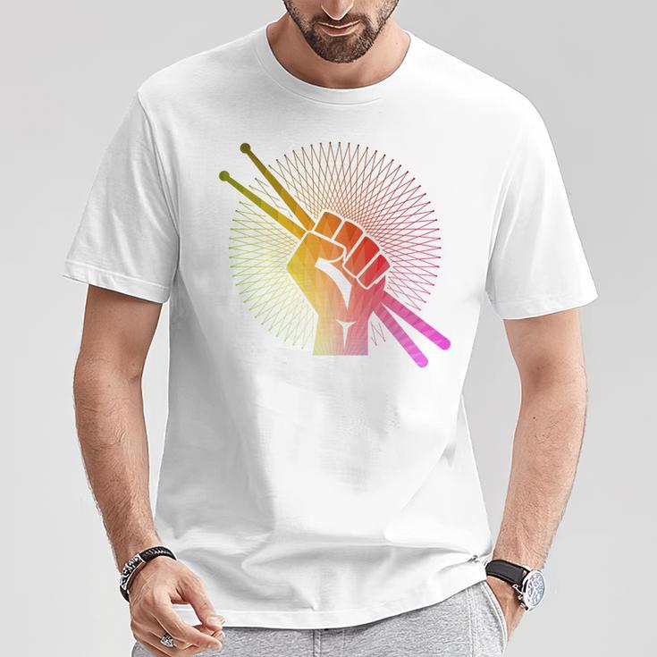 Drummer Drumsticks Fist Drum Kit Sweatshirt T-Shirt Unique Gifts