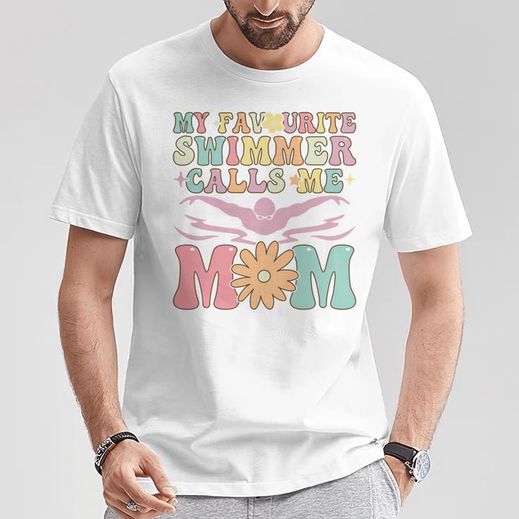 Favourite Swimmer Calls Me Mom Swimming Mom Female Swimmer T-Shirt Unique Gifts Favourite Swimmer Calls Me Mom Swimming Mom Female Swimmer T-Shirt Unique Gifts