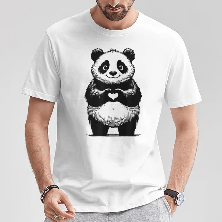 I Love Pandas 面白い、パンダが大好き Tシャツ 面白い贈り物