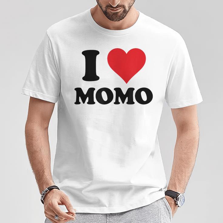 I Heart Momo ファーストネーム I Love パーソナライズ Tシャツ 面白い贈り物