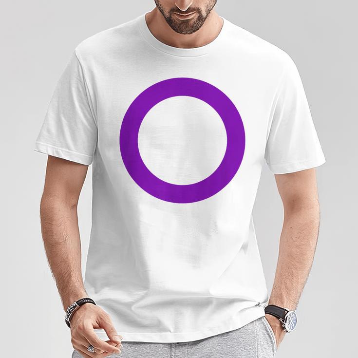 Hermafroditaímbolo De Bandera Lgbtq Intersex Camiseta unisex Regalos divertidos