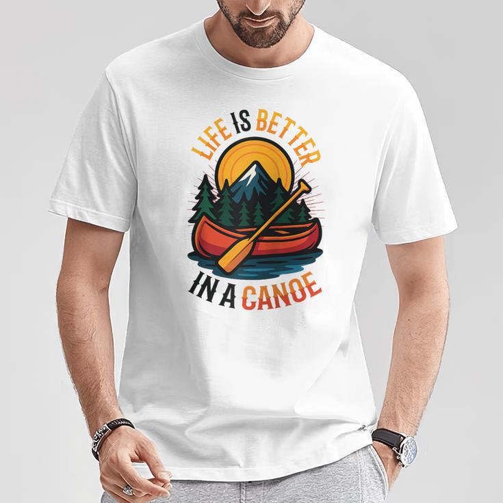 Life Is Better In A Canoe Canoeing Raglan Baseball Tee T-Shirt Unique Gifts