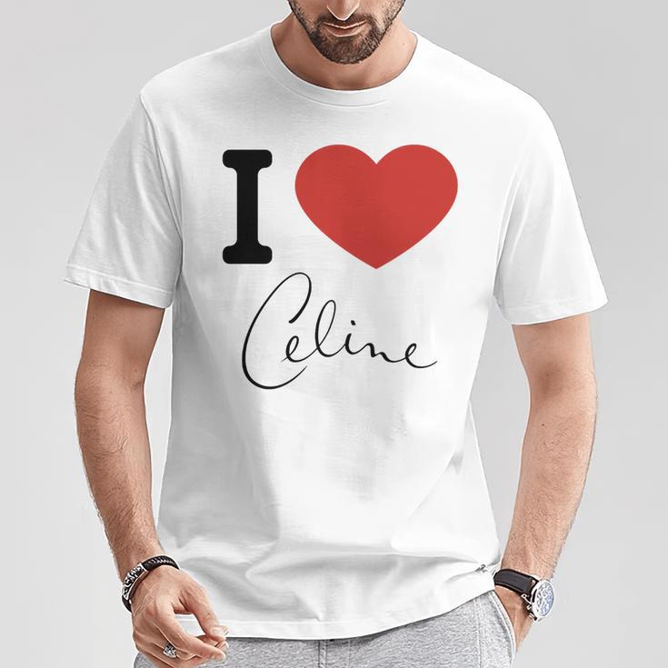 I Love Céline Haut De Gamme T-Shirt Cadeaux drôles