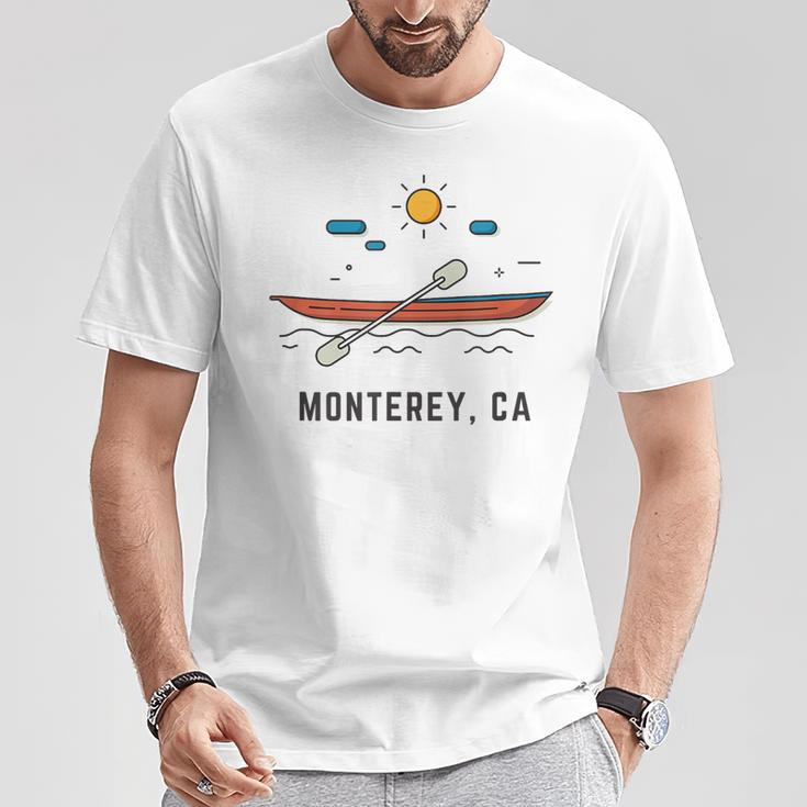 Monterey California Kayak Canoe Paddling Outdoor T-Shirt Unique Gifts