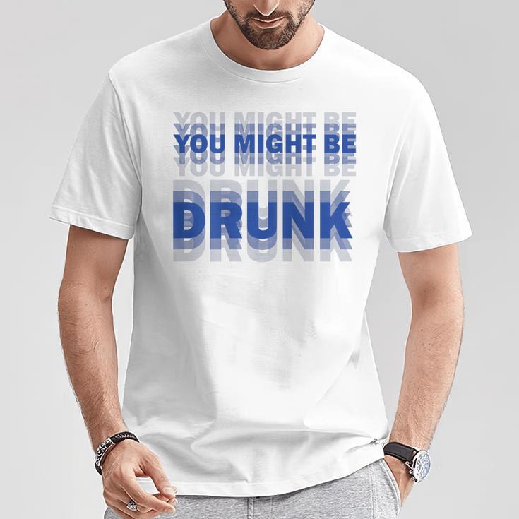 On Back You Might Be Drunk 面白い 飲酒 ユーモア Tシャツ 面白い贈り物